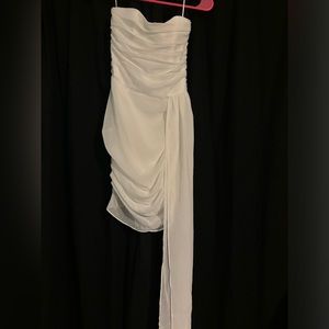 Meshki Kallah Draped Wrapped Mini Dress - White